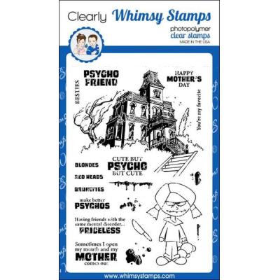 Whimsy Stamps Deb Davis Clear Stamps - Cute But Psycho